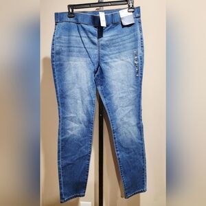 NWT NY&Company High Waist Pull-On Denim Leggings Size XL